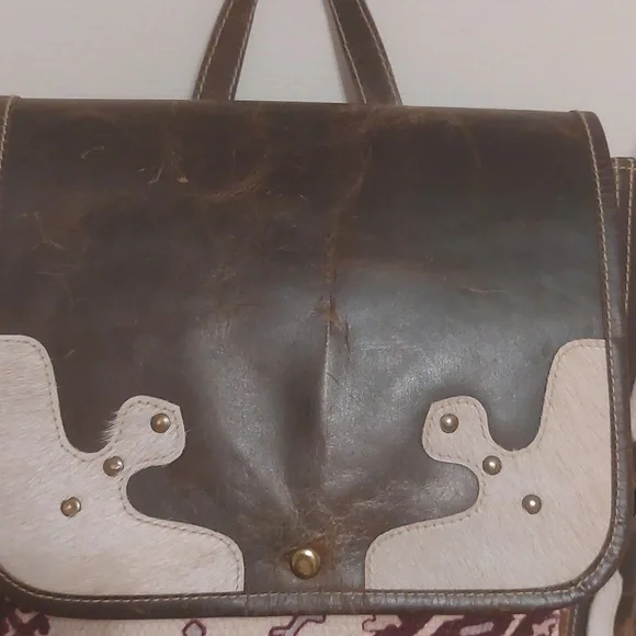 Sixtease Leather and Cotton Knapsack Backpack Recycled Material - Picture 3 of 12